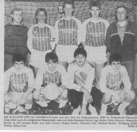 SGS B-Jugend Kreismeister 1988