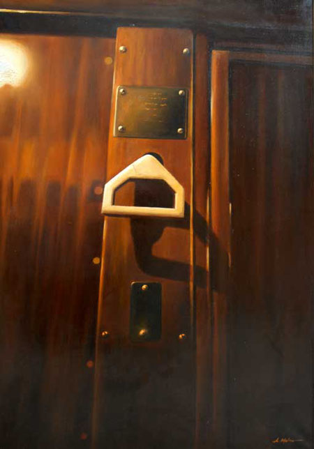 ORIENT EXPRESS ALARM HANDLE. Oil on canvas (70x100 cm), 2006. AVAILABLE.