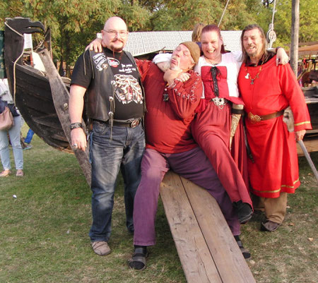 Kleines Gruppenbild Potsdam 2015 mit Jürgen,Heike,Jürgen und Klaus (v.r.n.l.)