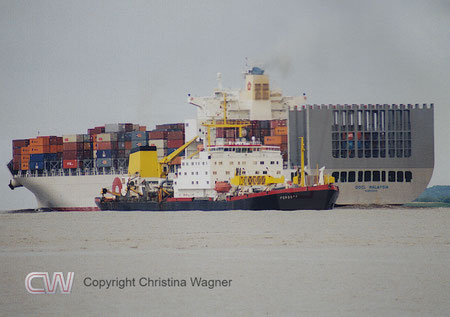 Hopperbagger Nordsee, imo: 7504108, auf der Elbe