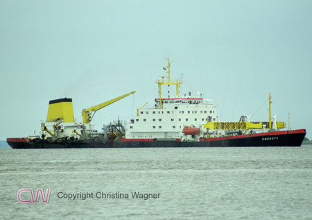 Laderaumsaugbagger Nordsee, imo: 7504108, auf der Elbe