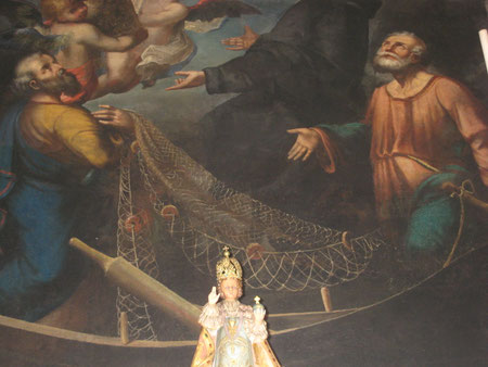 Bastia Eglise Saint-Jean - autel des pêcheurs- tableau de Giuseppe Badarocco après 1703