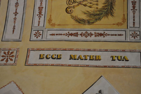 Belgodère - Chapelle San Giovanni alla Porta Latina - décor peint - "Voici ta mère"