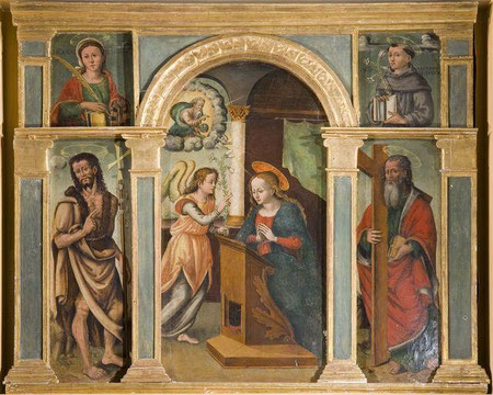 Santa-Maria-di-Lota - chapelle de l'Annonciation triptyque du XVIè s. (cliché Wikipédia)