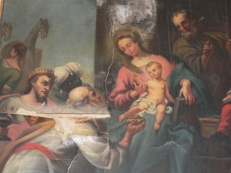 Sari d'Orcino - Eg St Martin - Adoration des mages - détail