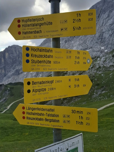 Hinweisschilder Osterfeldkopf