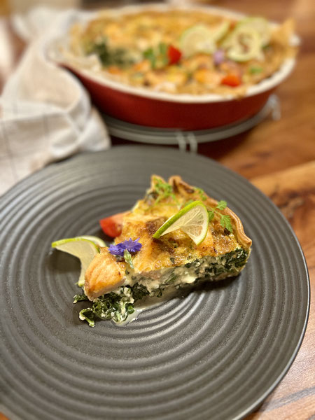 Lachs - Spinat Wähe Quiche Rezept