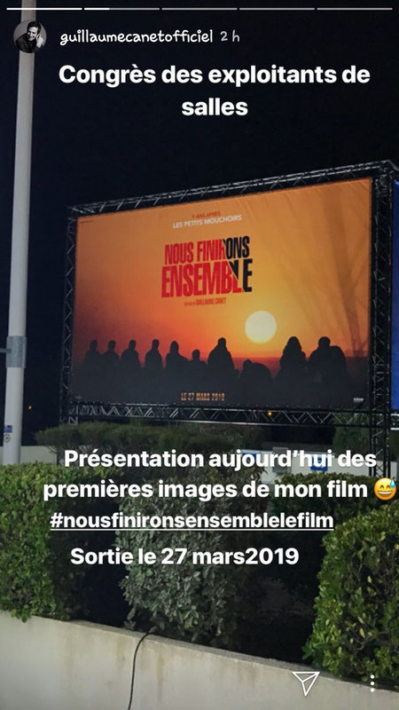 Un extrait du film "Nous finirons ensemble", écrit, réalisé, tourné au Cap-Ferret par Guillaume Canet et présenté aux exploitants de salles réunis à Deauville. Capture d'écran Instagram/guillaumecanetofficiel.