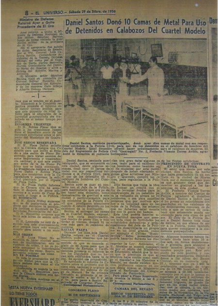 Daniel dona camas a su sitio de detención.