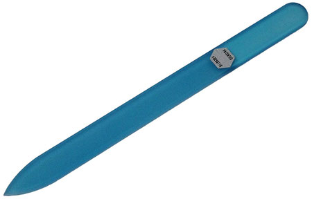 ブラジェク ガラス爪やすり 140mm 片面タイプ オールカラー ブルー B-03