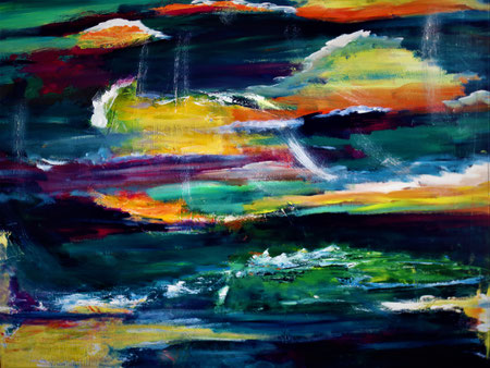 "Wolkenmeer" , Acryl auf Leinwand , 80x100 cm , BNr. 262