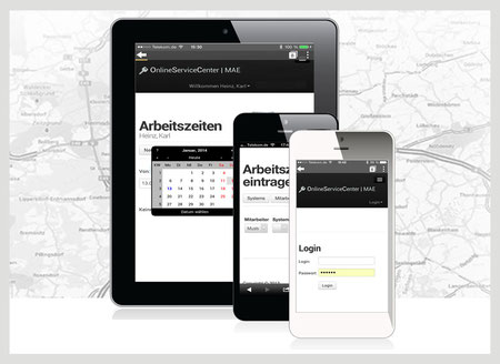 Mobile Zeiterfassung, Arbeitszeiterfassung auf Tablet, Smartphone, Handy