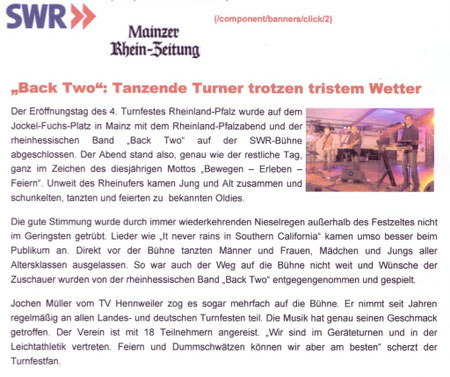 Auftritt zur Eröffnung des Deutschen Turnfestes 2010 in Mainz