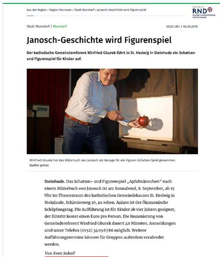 Hannoversche Allgemeine Zeitung, September 2018.