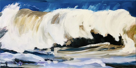 Meer, Brandung, Wellen, auflaufendes Wasser, Dünung, Wellenlippe, Nordsee, Malerei, Kunst