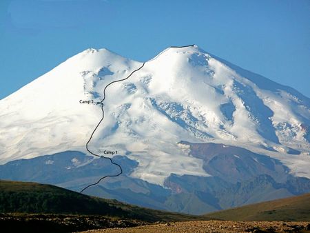 Route Elbrus North Side