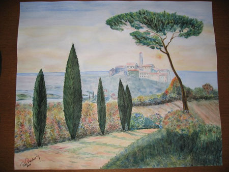Bergdorf in der Toscana