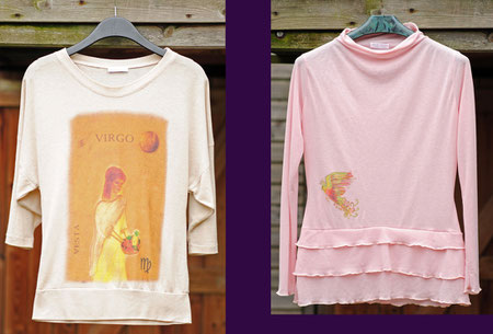 Formbeispiele: Halbarm Virgo/sand, Langarm Phoenix/rosé