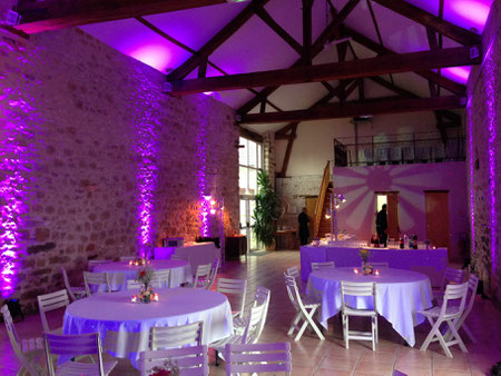 Illumination d'un événement de mariage par projecteur d'ambiance à Led