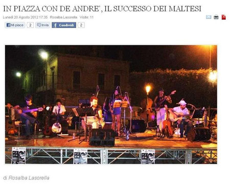 Recensione concerto Rutigliano - 20.8.2012
