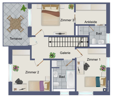 Grundriss Obergeschoss