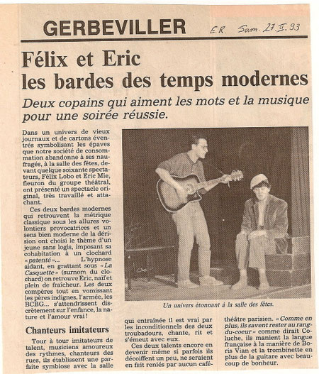 Premier article du duo