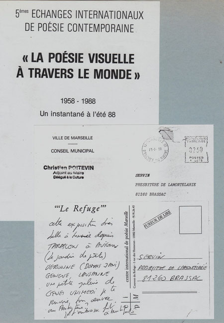 documents relatifs à l'expo itinérante "la Poésie visuelle à traavers le Monde" 1988