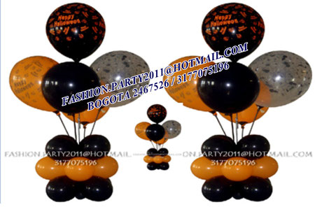 decoracion en globos para halloween bogota