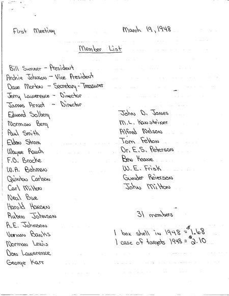 Member list from 1948