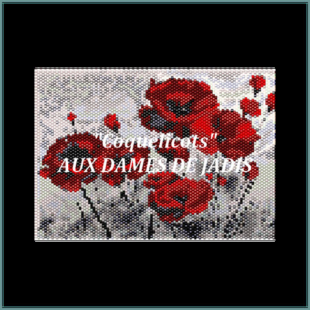 coquelicots sauvages-fleurs-picture-pattern-tapis-tapestry-miyuki-delica-seed beads-DIY-peyote-loom-even count-instant downlaod-auxdamesdejadis.com 