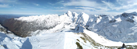 Le mont Valier, l'étang rond et l'étang long. Octobre 2020.