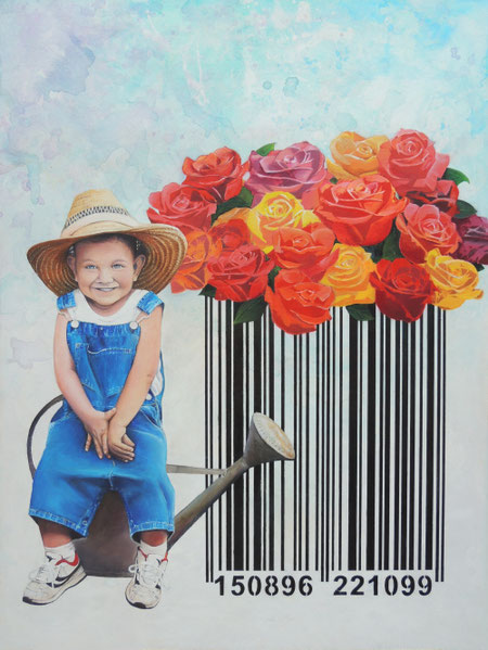 L'important c'est la rose (60/80 - huile, spray, acrylique)