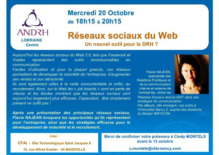 Agence de communication vosges Flavie Najean Réseaux Sociaux et recrutement