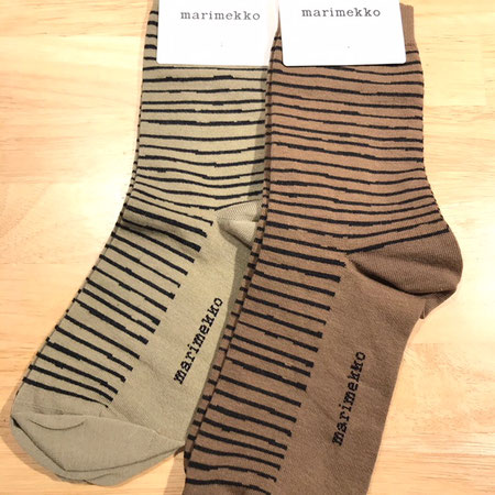 マリメッコ　marimekko　ボーダー柄　靴下　socks