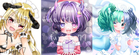 ロリ絵師ふみなの描いた透明感のある一枚絵など