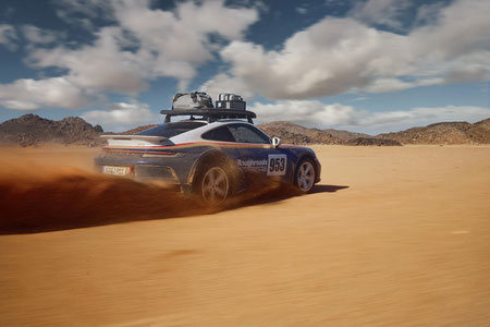 Der neue Porsche 911 Dakar, Offroad Sportwagen mit Allrad ohne Grenzen und Sieger-Genen mit 480 PS drei Liter großem Biturbo-Sechszylinder 