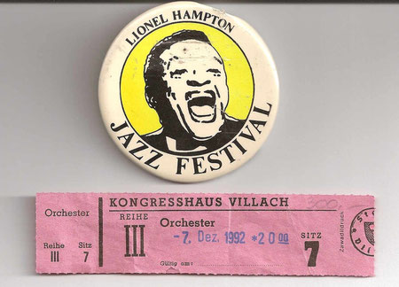 Einer der größten Namen des Jazz: Lionel Hampton Kongresshaus Villach 7. Dezember 1992