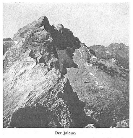 Der Jalovec (Jalouc) in einer historischen Aufnahme aus dem Jahr 1910