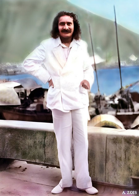 June 1932 ; Meher Baba beside Xuanwu Lake, Nanjing, China. ( Rendered & cropped image by Anthony Zois )