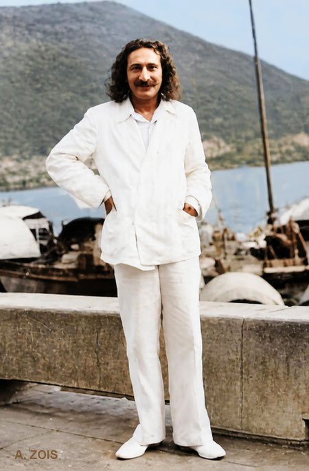 June 1932 ; Meher Baba beside Xuanwu Lake, Nanjing, China. Image rendered by Anthony Zois.