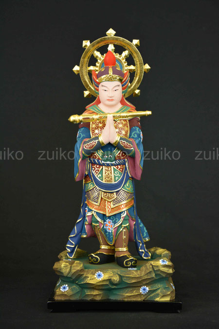 韋駄天　桧　方座円光背割寸4寸1