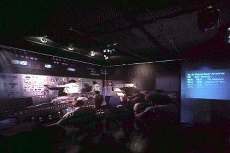 Installation view (ground control/command center--see diagram below for floor plan)