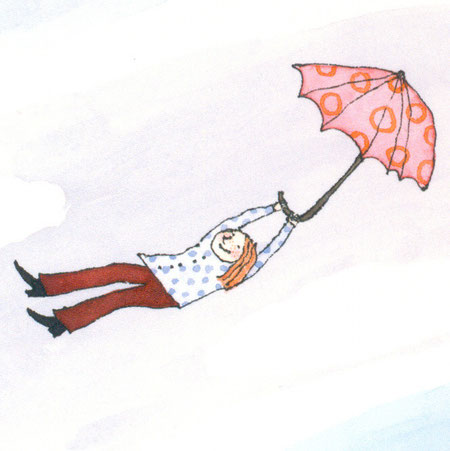 Lola Renn, Illustration, Regenschirm, umbrella, children's book
