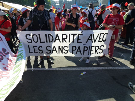Solidaritätsaktion "Kein Mensch ist illegal" 