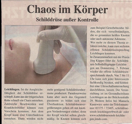 Quelle: Wochenpost Leichlingen vom 22. Januar 2013