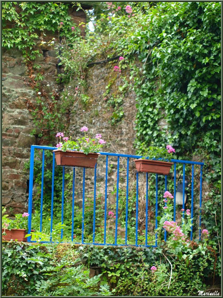 Jardinet d'un ancien lavoir en bordure du Trieux, Pontrieux, Côte d'Armor (22)  