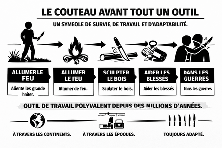 Le couteau, outil polyvalent et historique