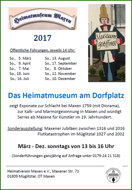 Plakat Heimatmuseum 2017 - J. Tronicke