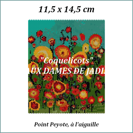 coquelicots-fleurs-picture-pattern-tapis-tapestry-miyuki-delica-seed beads-DIY-peyote-loom-even count-instant downlaod-auxdamesdejadis.com 