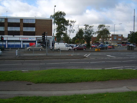 Castle Bromwich shops on the site of Timberley. Image from Geograph OS reference SP1589 © Carl Baker licensed for reuse under Creative Commons Licence Attribution-Share Alike 2.0 Generic.
